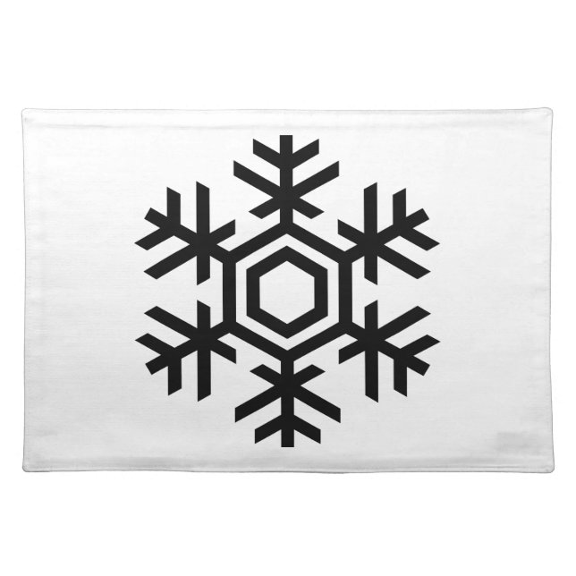 Black & White Snowflake Placemat (Front)