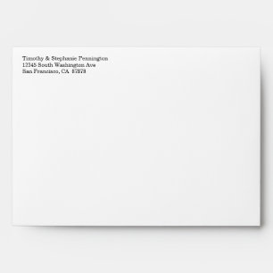 Black + white snowflakes winter wedding envelope