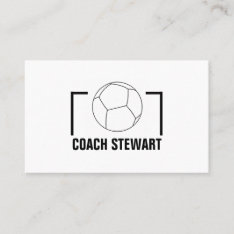 Black & White Soccer Ball, Soccer Player/coach/ref Business Card at Zazzle