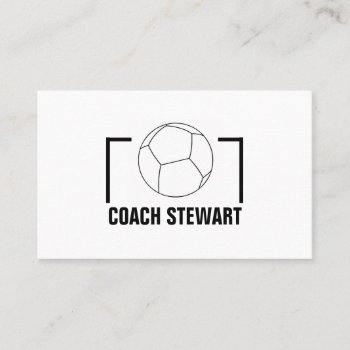 Black & White Soccer Ball  Soccer Player/coach/ref Business Card by TheBusinessCardStore at Zazzle