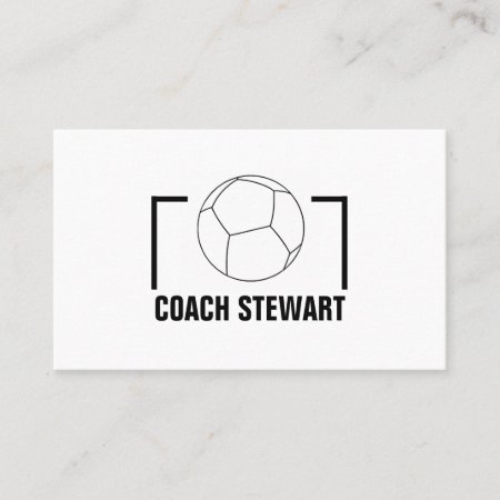 Black & White Soccer Ball, Soccer Player/coach/ref Business Card