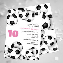 Black white soccer balls kids birthday party