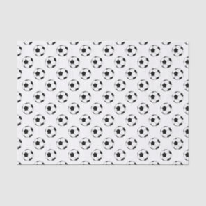 Black/White Soccer Football Balls on White Tissue Paper
