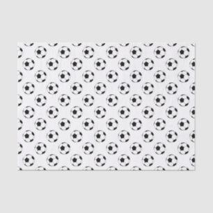 Black/White Soccer Football Balls on White Tissue Paper
