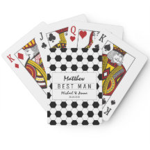 Black White Soccer Personalized Best Man Wedding