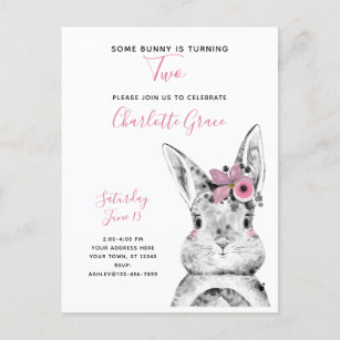 Some Bunny is Turning One 1st Birthday Welcome Foam Board, Zazzle