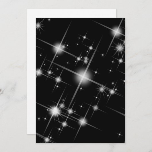 BLACK WHITE SPARKLING STARS UNIVERSE GALAXY SPACE (Front/Back)