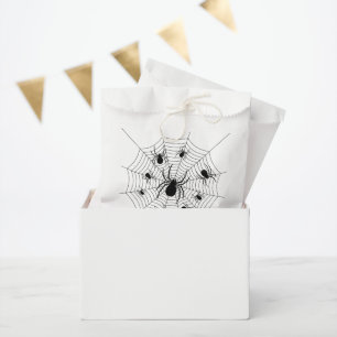 Black White spiders spiderweb Halloween pattern Favor Bag