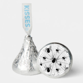 Black White spiders spiderweb Halloween pattern Hershey®'s Kisses®