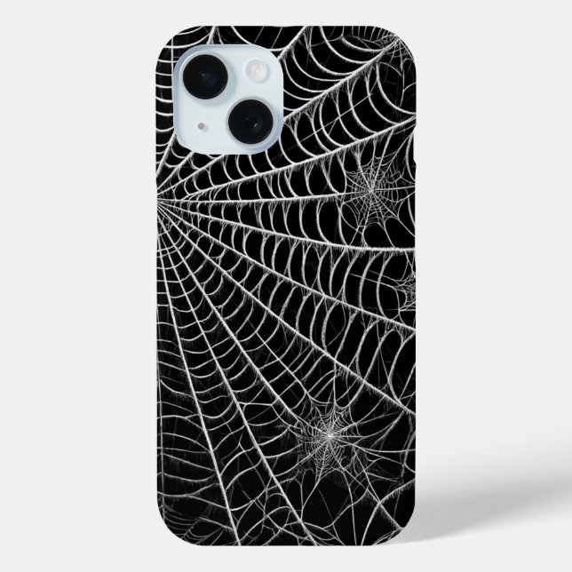 Black & White Spiderwebs Spider Web Halloween Case-Mate iPhone Case (Back)