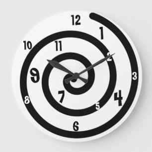 Black & White Spiral Wall Clock
