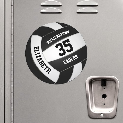 black white sports gifts volleyball team colors car magnet