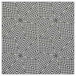 Black White Squares Stars Print Pattern Fabric