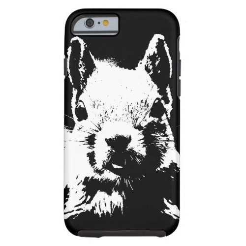 Black  White Squirrel Tough iPhone 6 Case