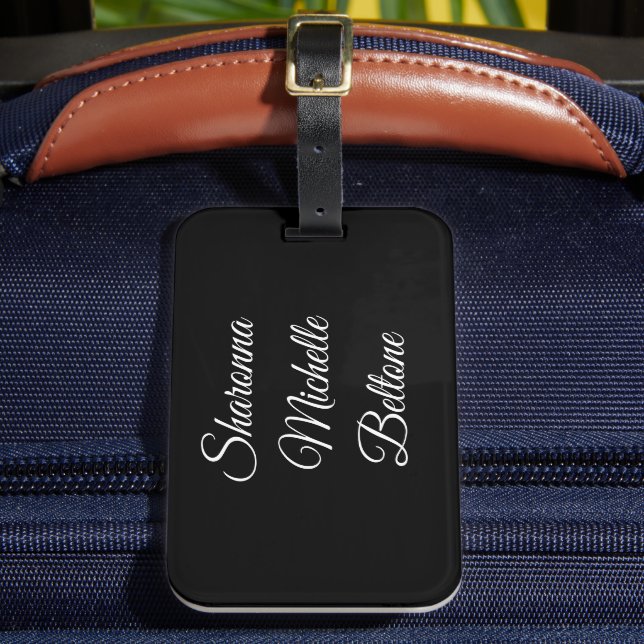 Black & White: Standout Luggage Tag (Front Insitu 2)