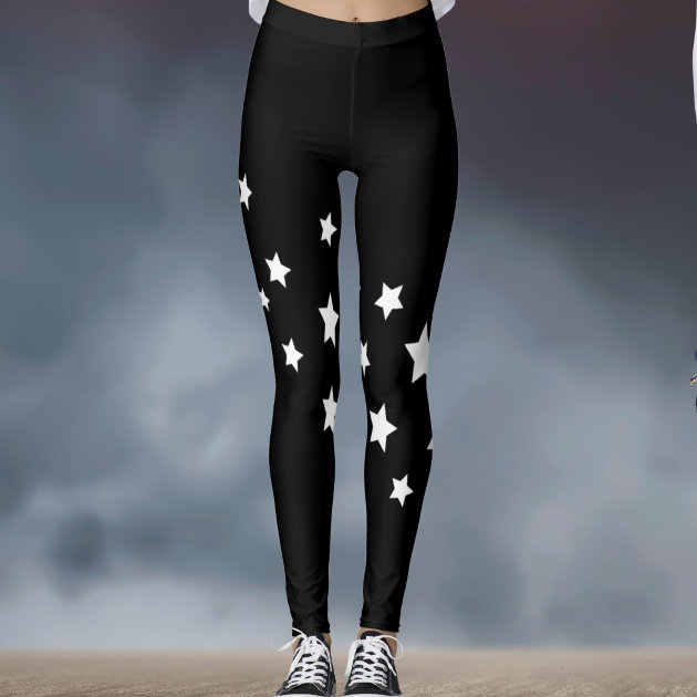 Black leggings outlet with black stars