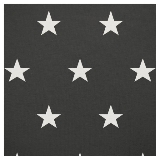 Black White Stars Modern Novelty Craft Quilting Fabric Zazzle