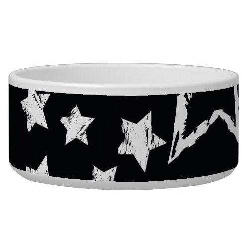 Black white stars urban grunge bowl