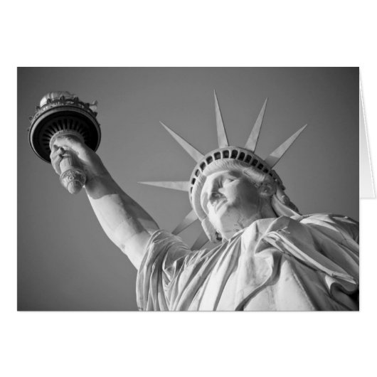 Black White Statue of Liberty (Front Horizontal)