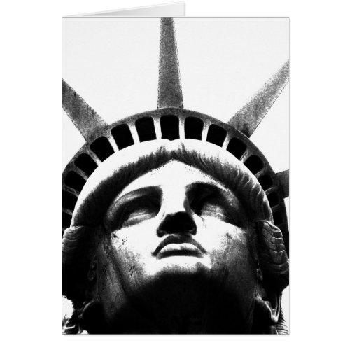 Black  White Statue of Liberty