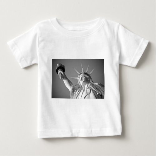 Black White Statue of Liberty Baby T_Shirt