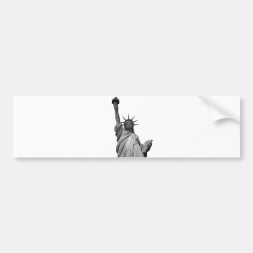 Black  White Statue of Liberty Bumper Sticker