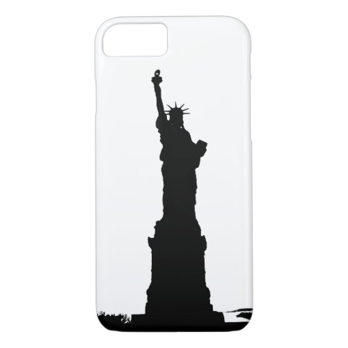 Black White Statue of Liberty iPhone 7 Case
