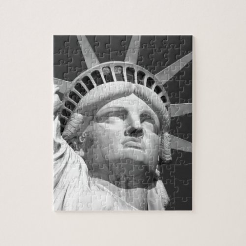 Black  White Statue of Liberty Jigsaw Puzzle