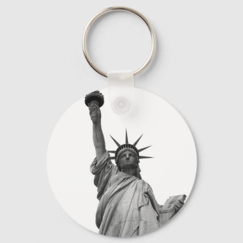 Black  White Statue of Liberty Keychain