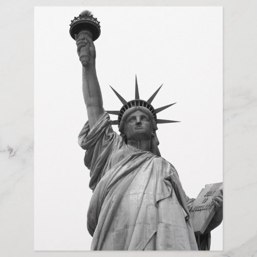 Black  White Statue of Liberty Letterhead