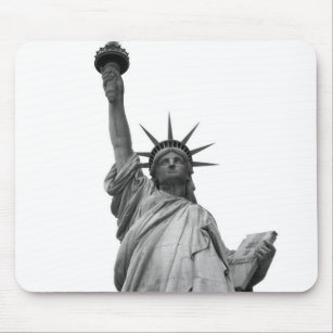 Black & White Statue of Liberty Mouse Pad