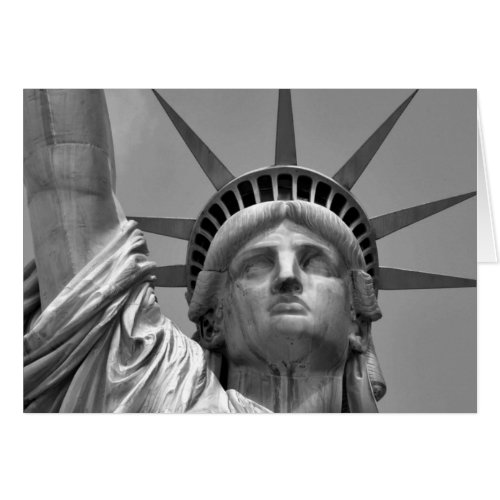 Black  White Statue of Liberty New York