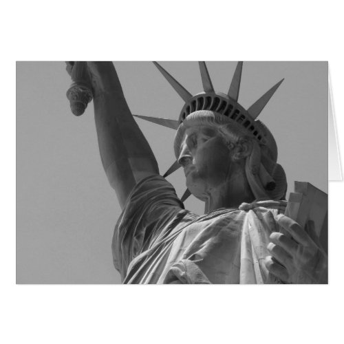 Black  White Statue of Liberty New York City