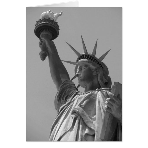 Black  White Statue of Liberty New York City