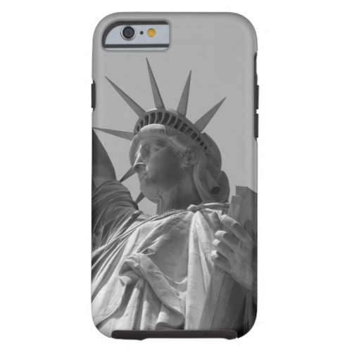 Black  White Statue of Liberty New York City Tough iPhone 6 Case