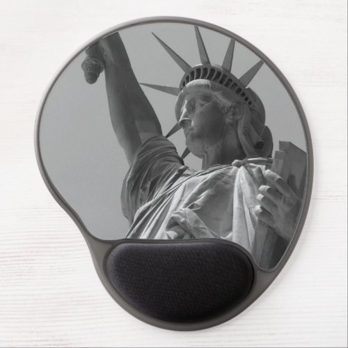 Black  White Statue of Liberty New York City Gel Mouse Pad