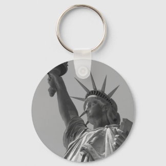 Black & White Statue of Liberty New York City Keychain