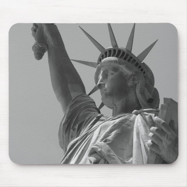 Black & White Statue of Liberty New York City Mouse Pad (Front)