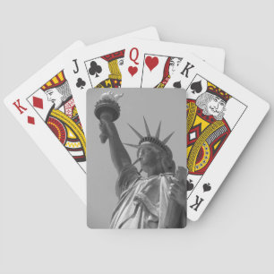 Black & White Statue of Liberty New York City Poker Cards