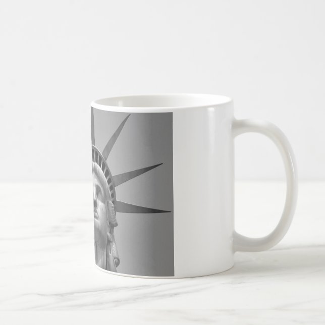 Black & White Statue of Liberty New York Coffee Mug (Right)