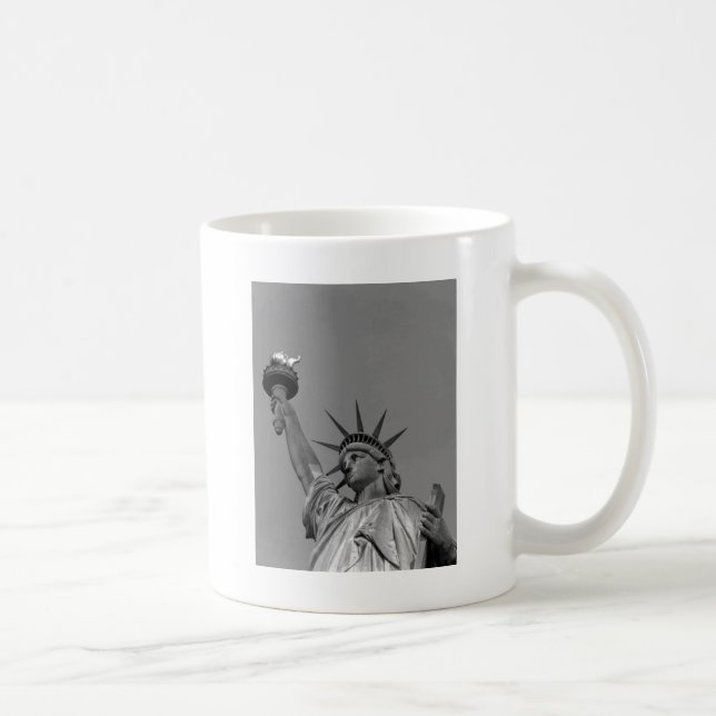 Black & White Statue of Liberty New York Coffee Mug (Right)