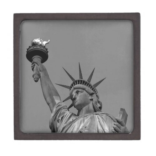 Black  White Statue of Liberty New York Gift Box