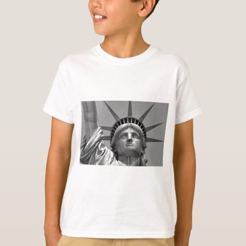 Black  White Statue of Liberty New York T_Shirt