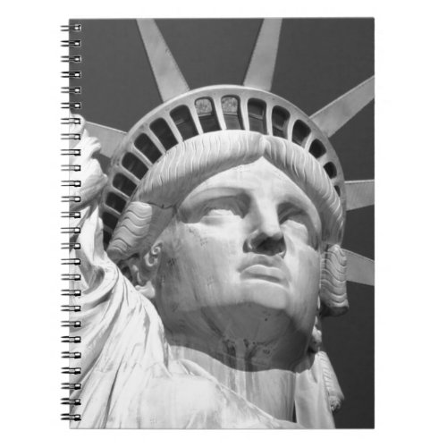 Black  White Statue of Liberty Notebook