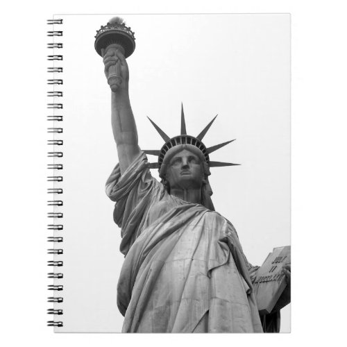 Black  White Statue of Liberty Notebook