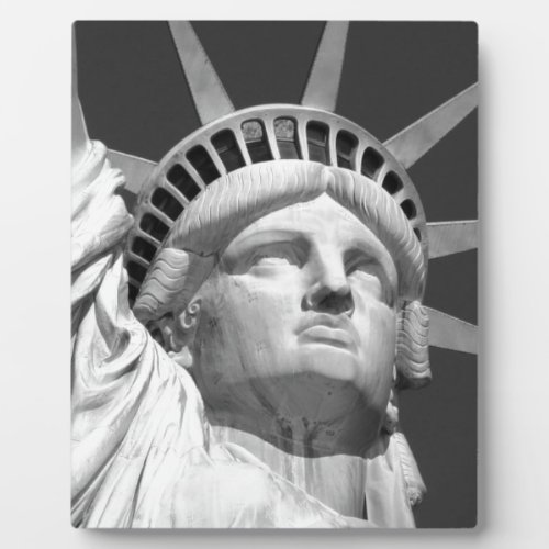 Black  White Statue of Liberty Plaque
