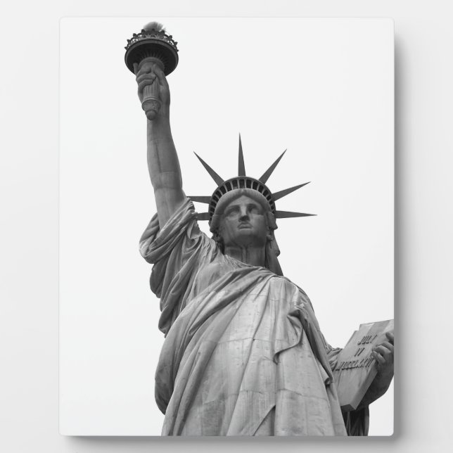 Black & White Statue of Liberty Plaque (Front)