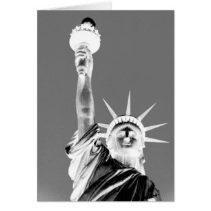 Black & White Statueof Liberty New York City Cards