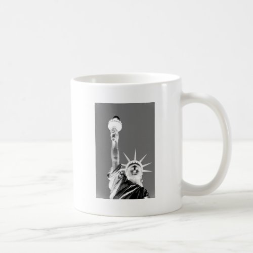 Black  White Statueof Liberty New York City Coffee Mug