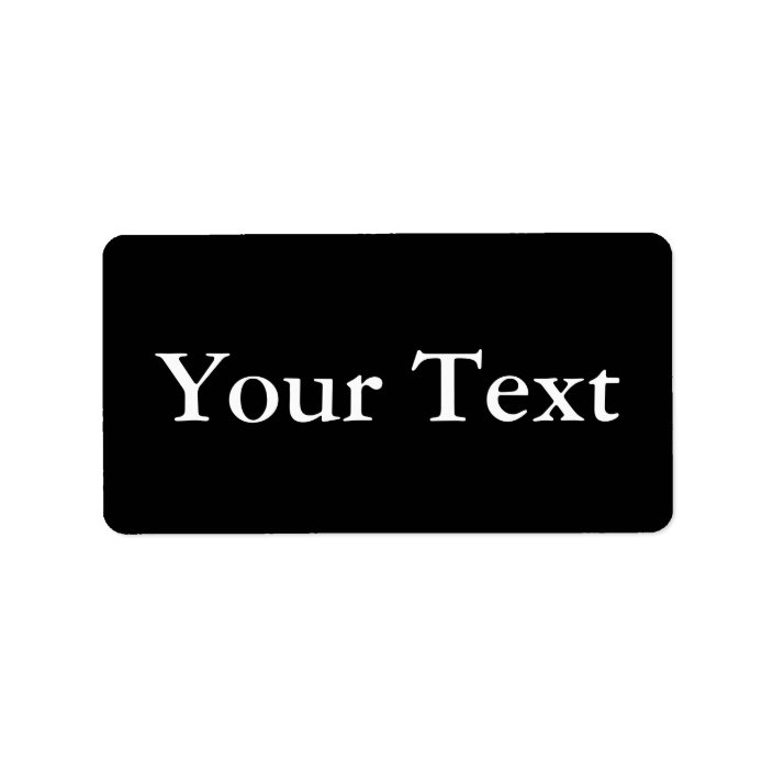 Black & White Stickers or Labels w/ Custom Text